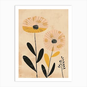 Madrid Flower Market Boho Minimalist Style Art Print