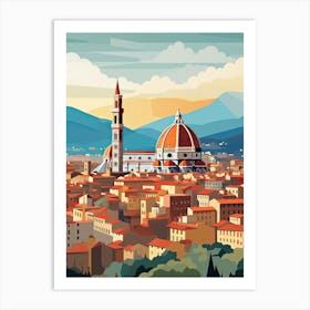 Florence, Italy, Geometric Illustration 3 Art Print