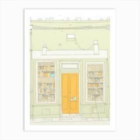 Marseille The Book Nook Pastel Colours 1 Art Print