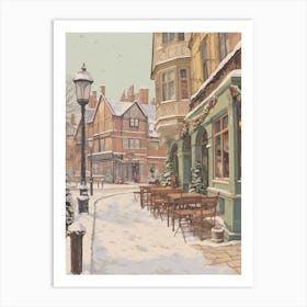 Vintage Winter Illustration Stratford Upon Avon United Kingdom 1 Art Print