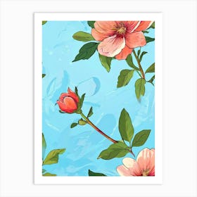 Floral Wallpaper 14 Art Print