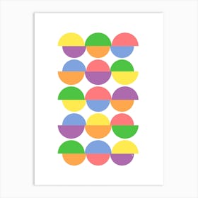 Abstract Half Moons Art Print