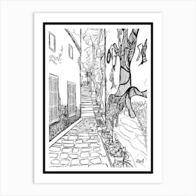 Em Nazih Alleyway Art Print