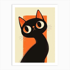 Black Cat Art Print