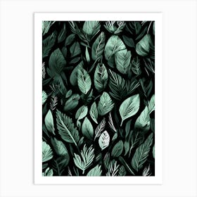 An Enchanting Symphony of Veiled Leaves Art Print