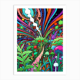 Psychedelic Forest 1 Art Print