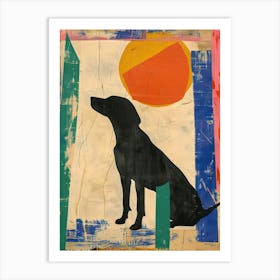 Dog 3 Cut Out Collage Art Print