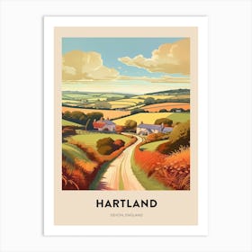 Devon Vintage Travel Poster Hartland 2 Art Print