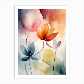 Watercolor Flowers 55 Art Print