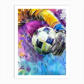 Football Player Watercolor Art (10) Art Print