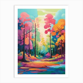 Colorful Forest 1 Art Print