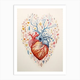 Heart Tree Illustration 1 Art Print