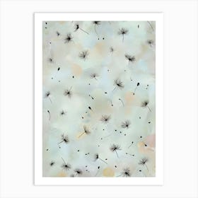 Celestial Whispers: Dandelion Seeds as Stars in a Dreamlike Cosmos Art Print