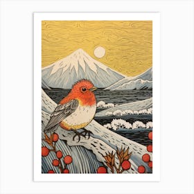 Bird Illustration Finch 4 Art Print