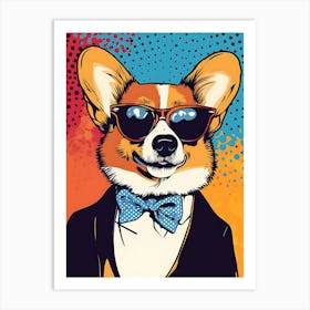 Corgi In Sunglasses 1 Art Print