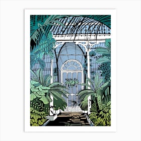 Kew Gardens Palm House Doorway Art Print
