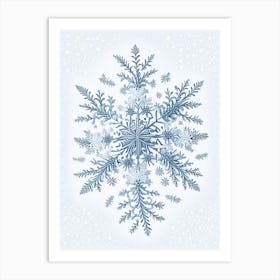 Winter Snowflake Pattern, Snowflakes, Quentin Blake Illustration 1 Art Print