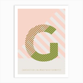 G Typeface Alphabet Art Print