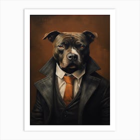 Gangster Dog Staffordshire Bull Terrier 4 Art Print