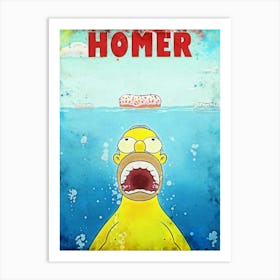 Simpsons Homer Art Print