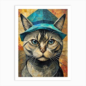 Cat In A Hat Art Print