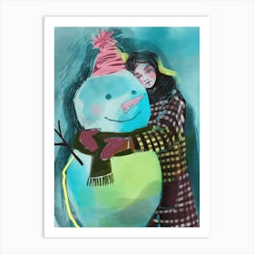 Snowman Art Print