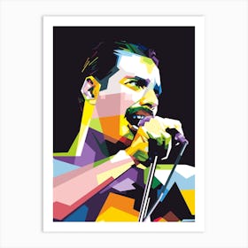 Freddie Mercury WPAP Art Print