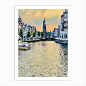 Amsterdam At Sunset Art Print