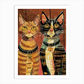 Two Cats 12 Art Print