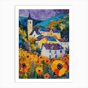 Village Of Flowers Art Print