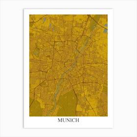Munich Yellow Blue Art Print