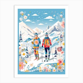 Breckenridge Ski Resort   Colorado Usa, Ski Resort Illustration 2 Art Print