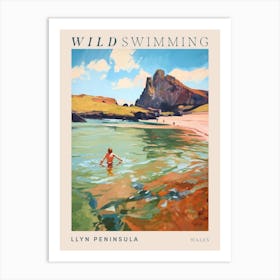 Wild Swimming At Llyn Peninsula Wales 1 Poster Art Print