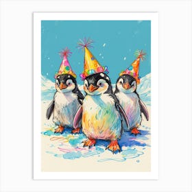 Happy Penguins Art Print