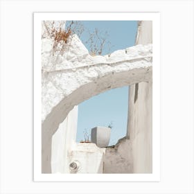 White Ostuni Blue Sky Art Print