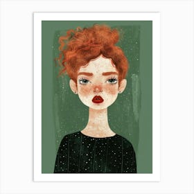 Red Haired Girl 4 Art Print