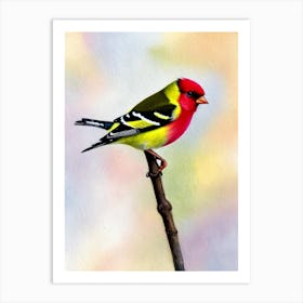 American Goldfinch 2 Watercolour Bird Art Print