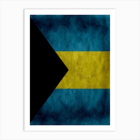 Bahamas Flag Texture Art Print