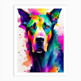 Dog Aquarell Art Art Print