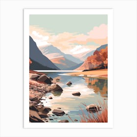 Lake District National Park England 1 Hiking Trail Landscape Art Print