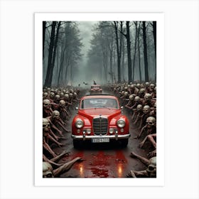 Zombies On The Road Art Print