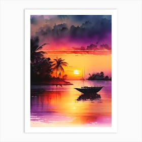 The Siargao Philippines Watercolour Art Print