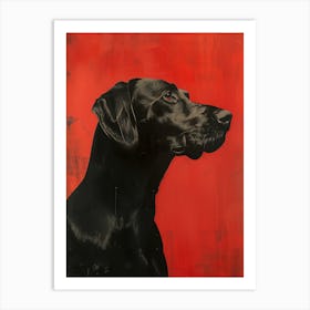 Black Labrador Art Print