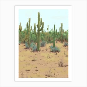 Cactus In The Desert 6 Art Print