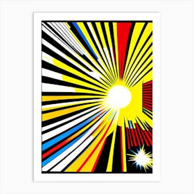 Quasar Bright Comic Space Art Print