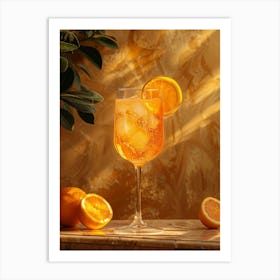 Aperol Spritz Orange Art Print