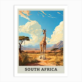 South Africa Giraffe Art Print