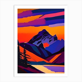 Mountain Rainbow Sunrise Art Print