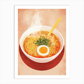 Ramen Noodle Illustration Art Print