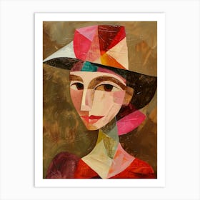 Woman In A Hat 4 Art Print